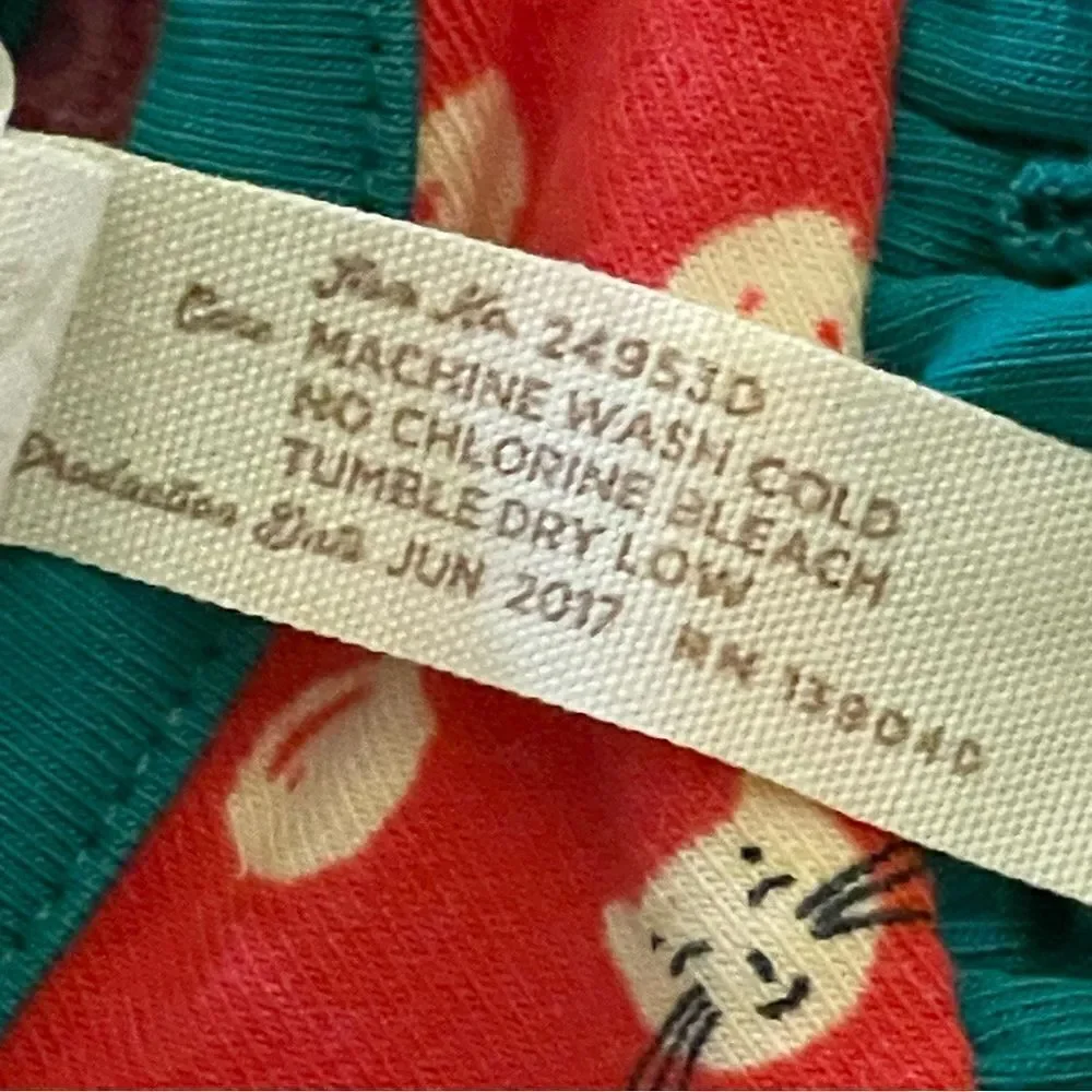 Matilda Jane Under The Tree Dress With Bloomers Red Green Cream Black 12-18 mos